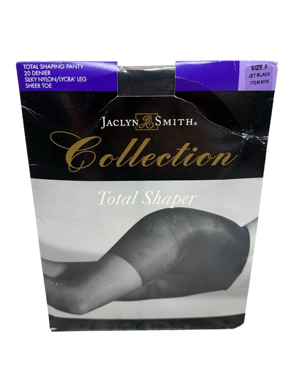 Jaclyn Smith Pantyhose Total Shaper Size A Black Total Shaping Panty 20 Denier